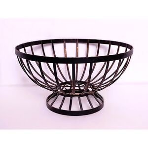 Home Basics Heavy Weight Bronze Fruit Basket Bowl
